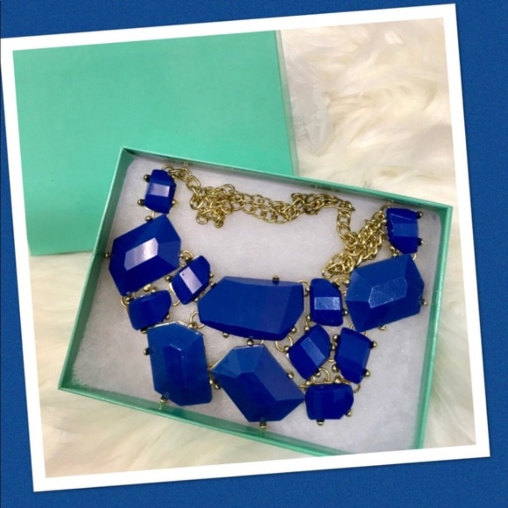 Blue Stone Statement Necklace